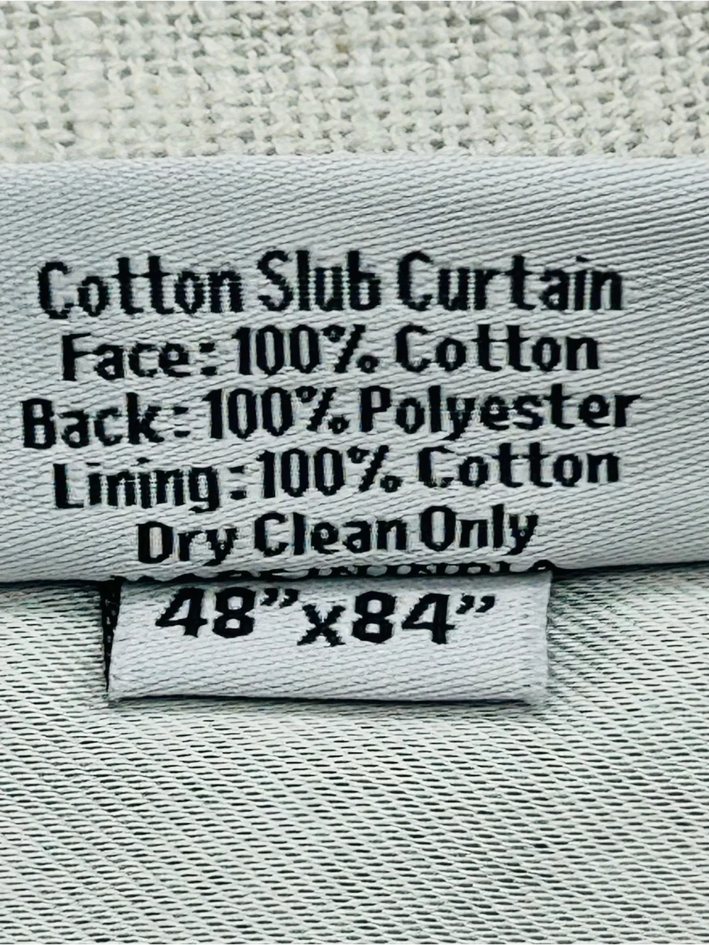 QUINCE Set Of 2 48x84 Cotton Slub Room Darkening Curtains Cloud 9700